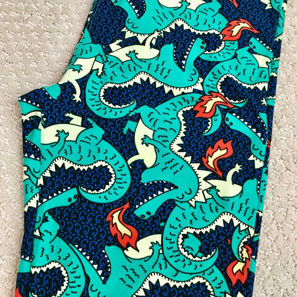 OS Lularoe Leggings, Dragons